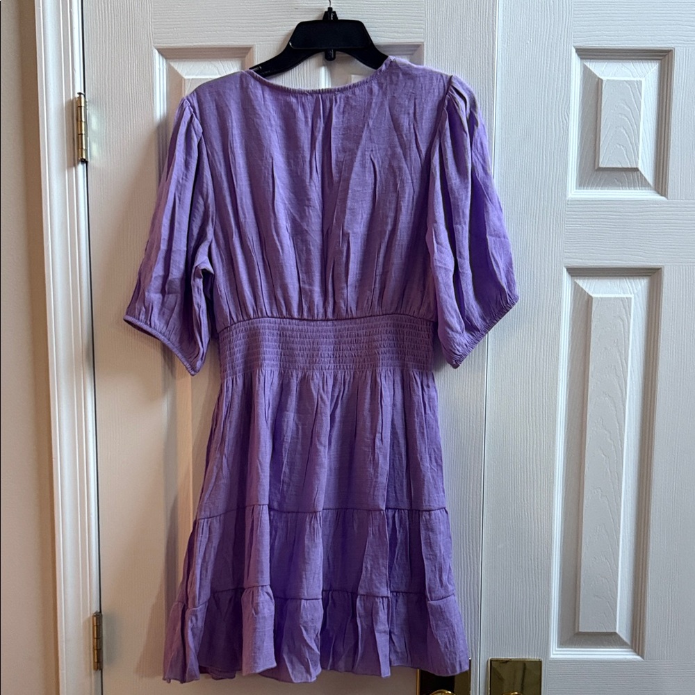 Chic Lavender Ruffle Dress - Picture 5 of 5